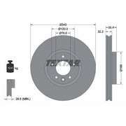 Textar 2 x Vented Front Brake Discs 92230305