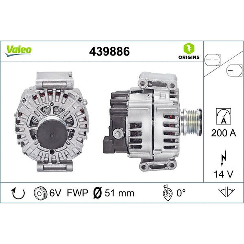 Valeo Car Alternator 12V 439886