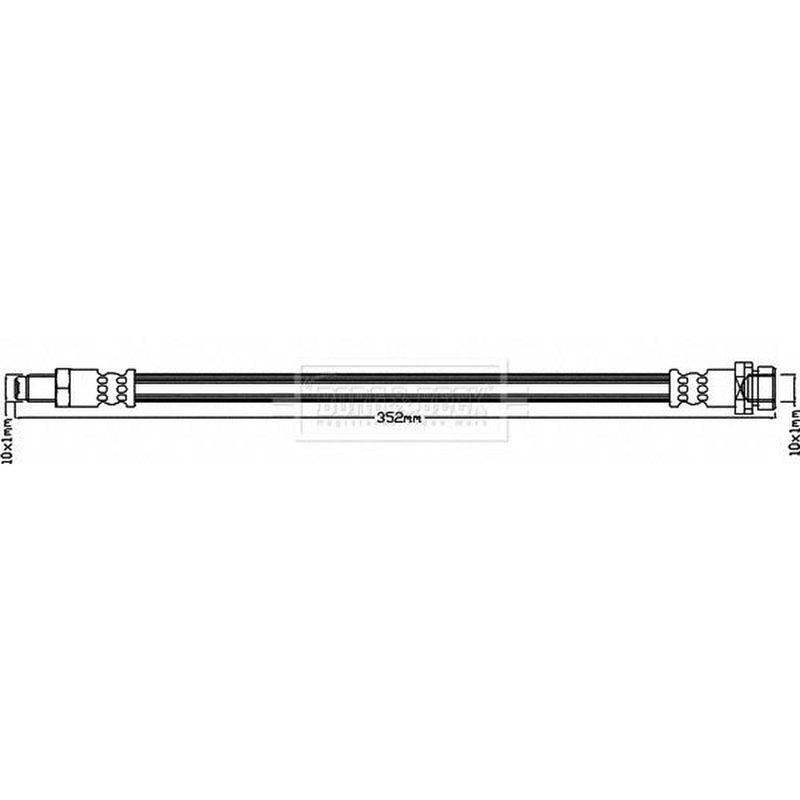 Borg & Beck Brake Hydraulic Hose Line Rear Left BBH8353