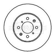 Borg & Beck 2 x Vented Front Brake Discs BBD4081