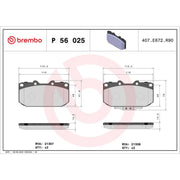 Brembo 4 x Front Brake Pad Set P56025
