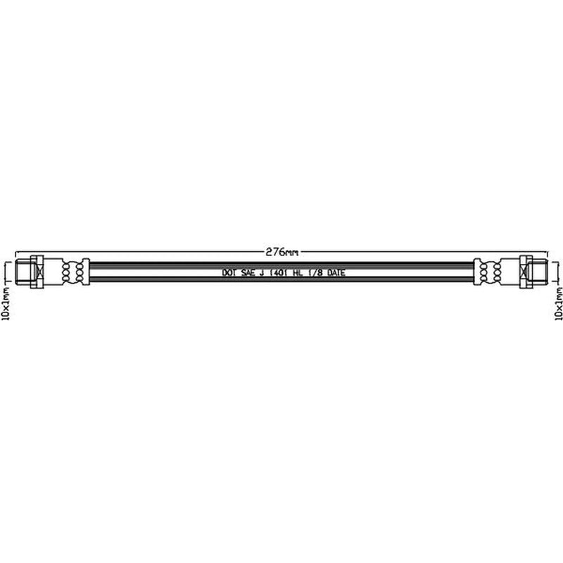 Abtex Brake Hydraulic Hose Line Rear ABH1101