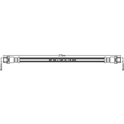 Juratek Brake Hydraulic Hose Line Rear JBH1101
