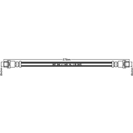 Abtex Brake Hydraulic Hose Line Rear ABH1101