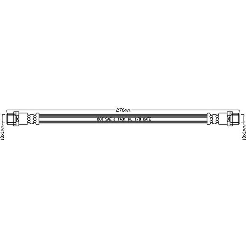 Abtex Brake Hydraulic Hose Line Rear ABH1101
