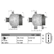 Denso Car Alternator 12V DAN2015