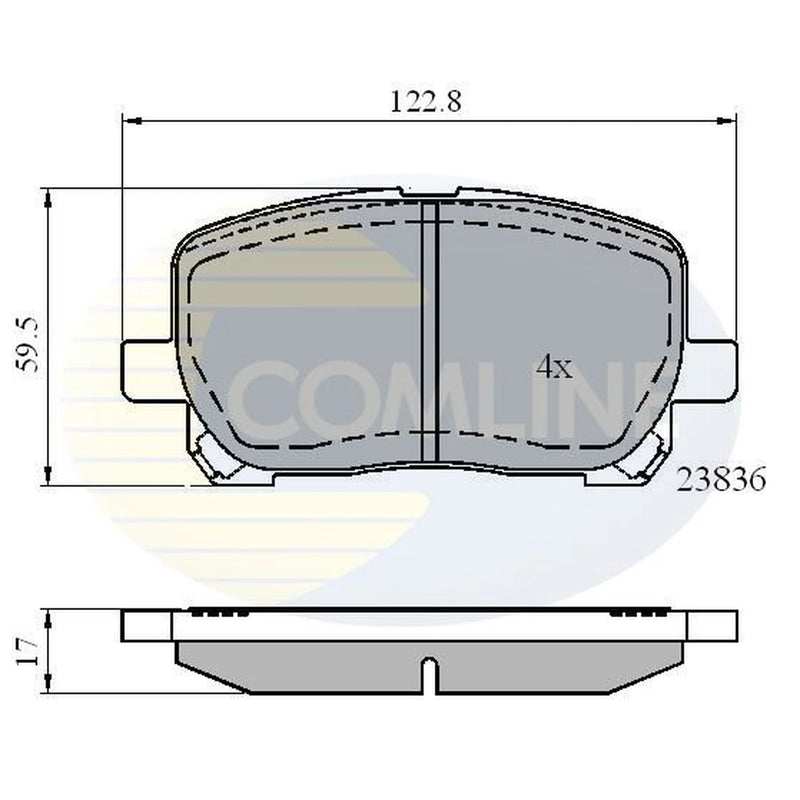 Comline 4 x Front Brake Pad Set CBP01132
