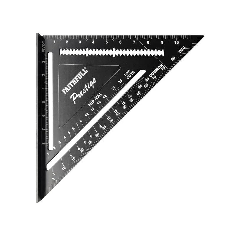 Faithfull Prestige Quick Square Black Aluminium 300mm (12in) - FAICSQ12CNC