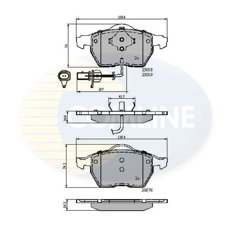Comline Front Brake Pad Set CBP11542