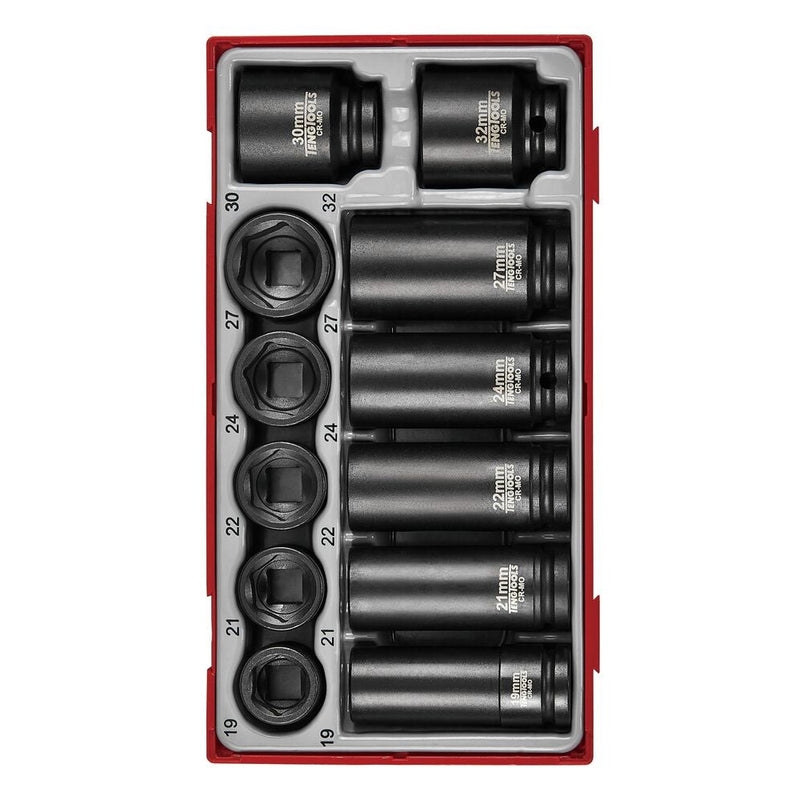 Teng Tools Impact Socket Set 1/2" Drive 14 Pieces TT9212
