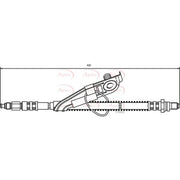 Apec Brake Hydraulic Hose Line Front Left HOS3292