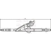 Apec Brake Hydraulic Hose Line Front Left HOS3292