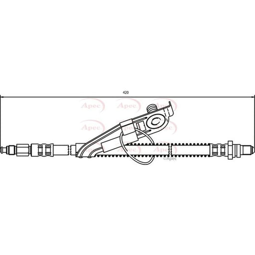 Apec Brake Hydraulic Hose Line Front Left HOS3292