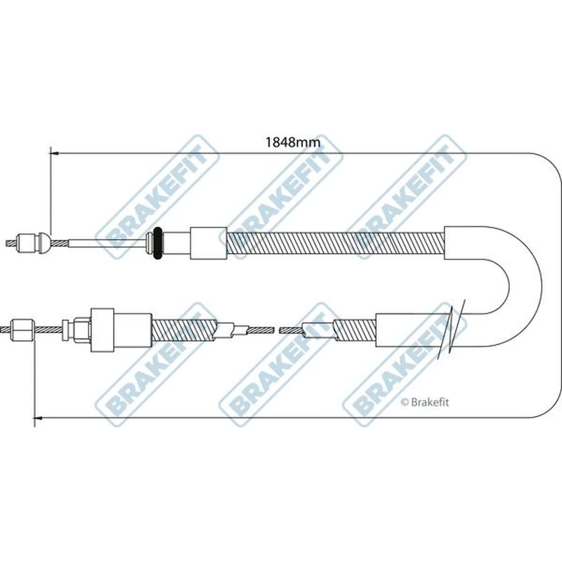 Apec Handbrake Cable Right Rear BBC3035