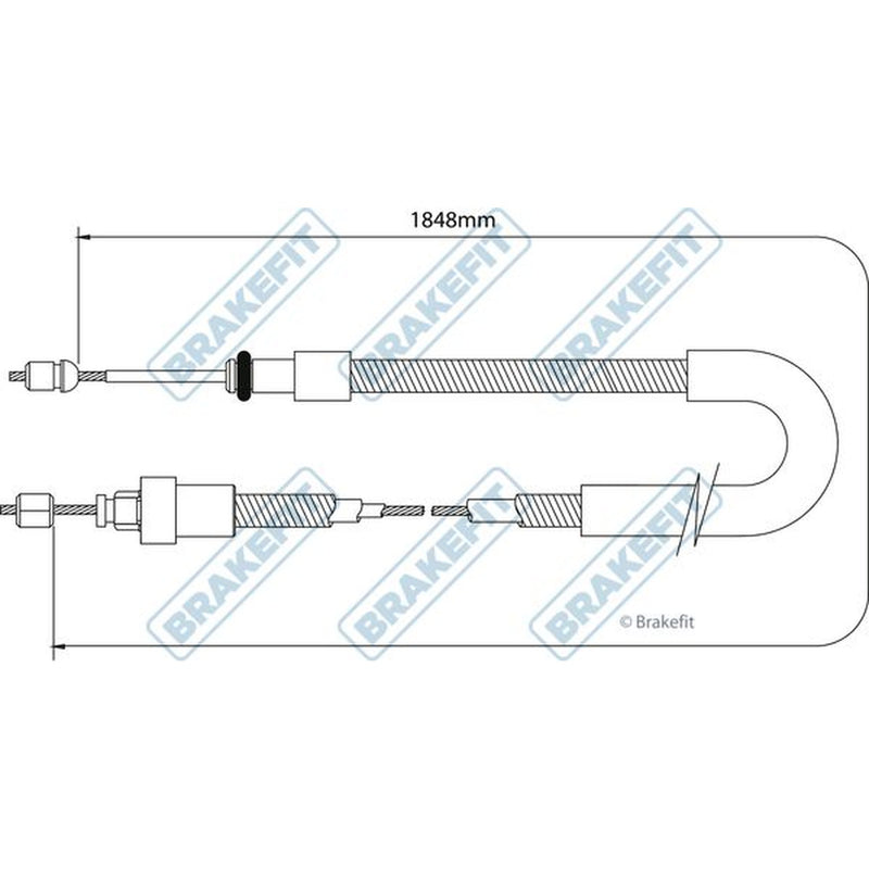 Apec Handbrake Cable Right Rear BBC3035