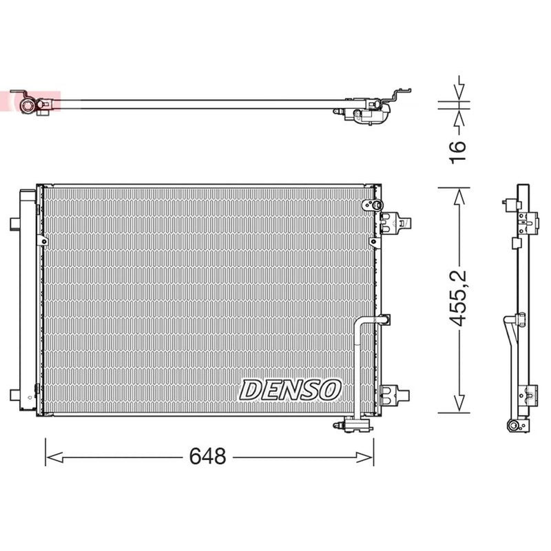 Denso Air Conditioning Condenser DCN02045