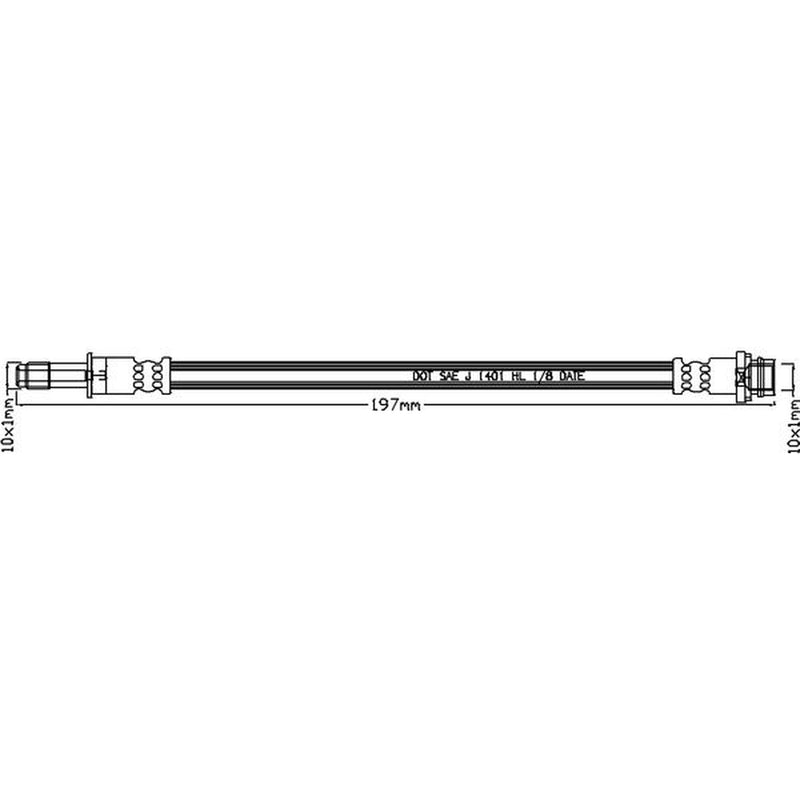 Abtex Brake Hydraulic Hose Line Rear ABH1204