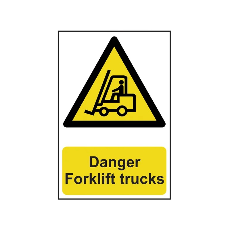 Scan Danger Forklift Trucks - PVC Sign 200 x 300mm - 0954