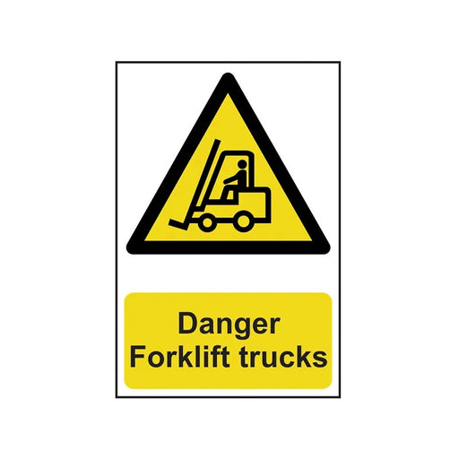 Scan Danger Forklift Trucks - PVC Sign 200 x 300mm - 0954
