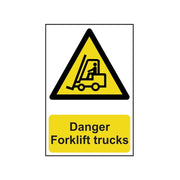 Scan Danger Forklift Trucks - PVC Sign 200 x 300mm - 0954