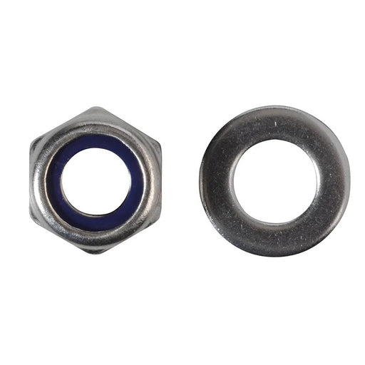 ForgeFix Nyloc Nuts & Washers A2 Stainless Steel M10 ForgePack 8 - FPNYLOC10SS