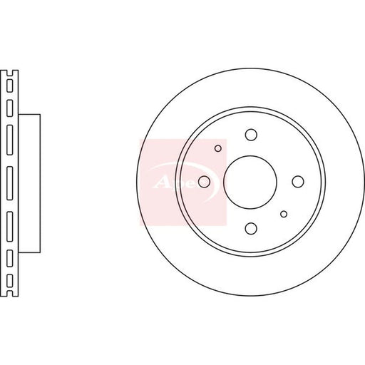 Apec 2 x Vented Front Brake Discs DSK2629