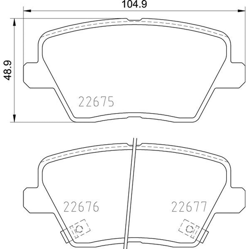 Brembo 4 x Rear Brake Pad Set P30109