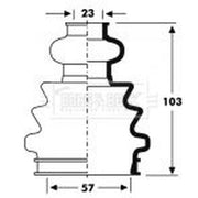 Borg & Beck Drive Shaft Bellow Kit Front Left BCB2803