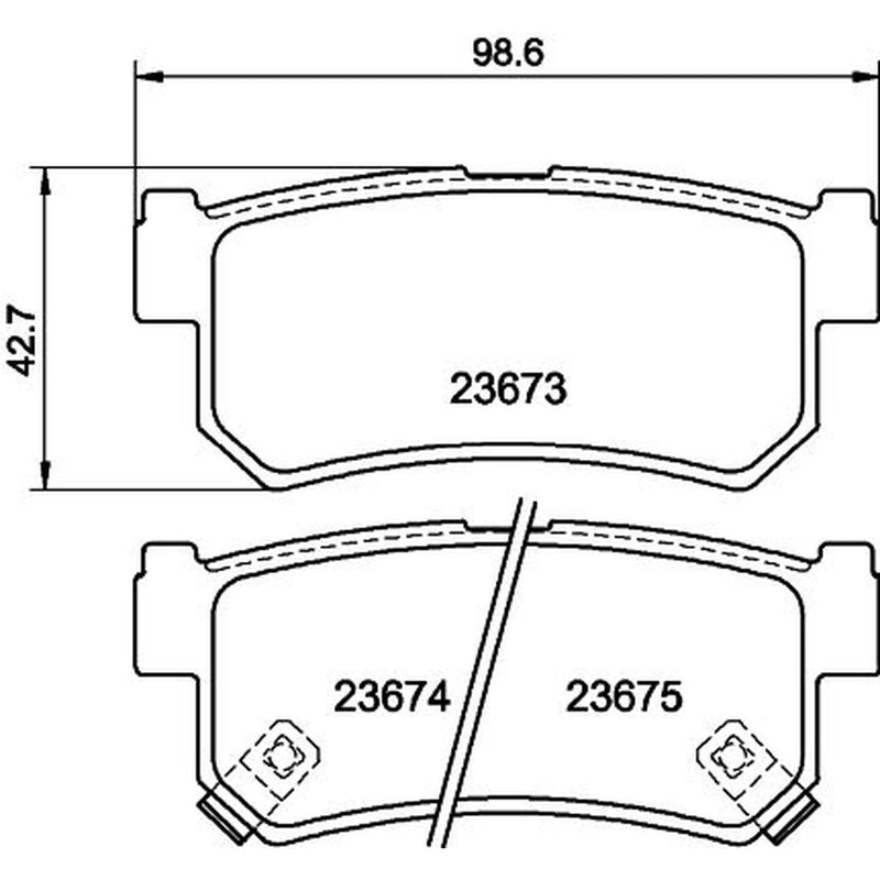 DON Rear Brake Pad Set PCP1294