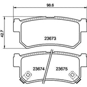 DON Rear Brake Pad Set PCP1294