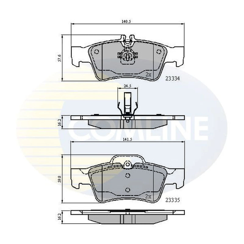 Comline Rear Brake Pad Set CBP01118