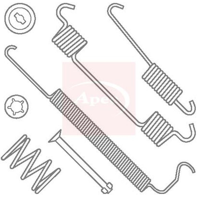 Apec Brake Shoe Accessory Kit Rear KIT2017