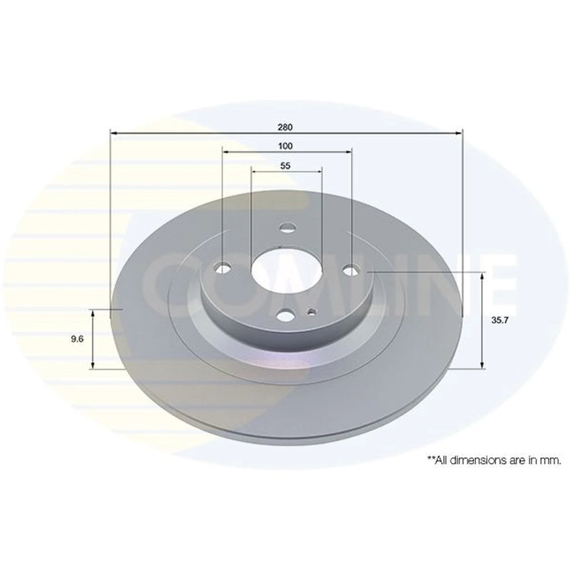Comline 2 x Solid Rear Brake Discs ADC4011