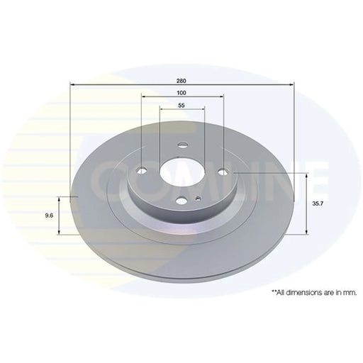 Comline 2 x Solid Rear Brake Discs ADC4011