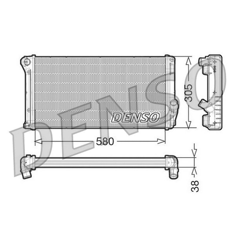 Denso Engine Radiator DRM13020