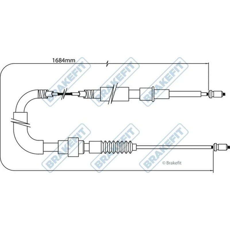 Apec Handbrake Cable Left Rear BBC3401