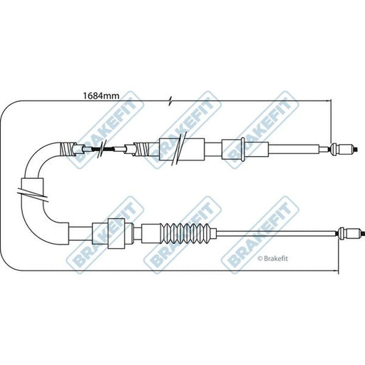 Apec Handbrake Cable Left Rear BBC3401