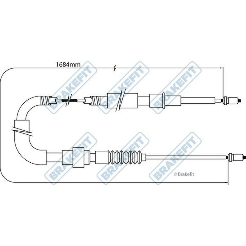 Apec Handbrake Cable Left Rear BBC3401