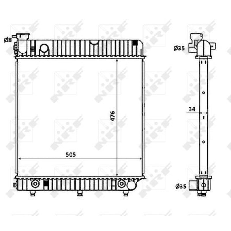 NRF Engine Radiator 53875