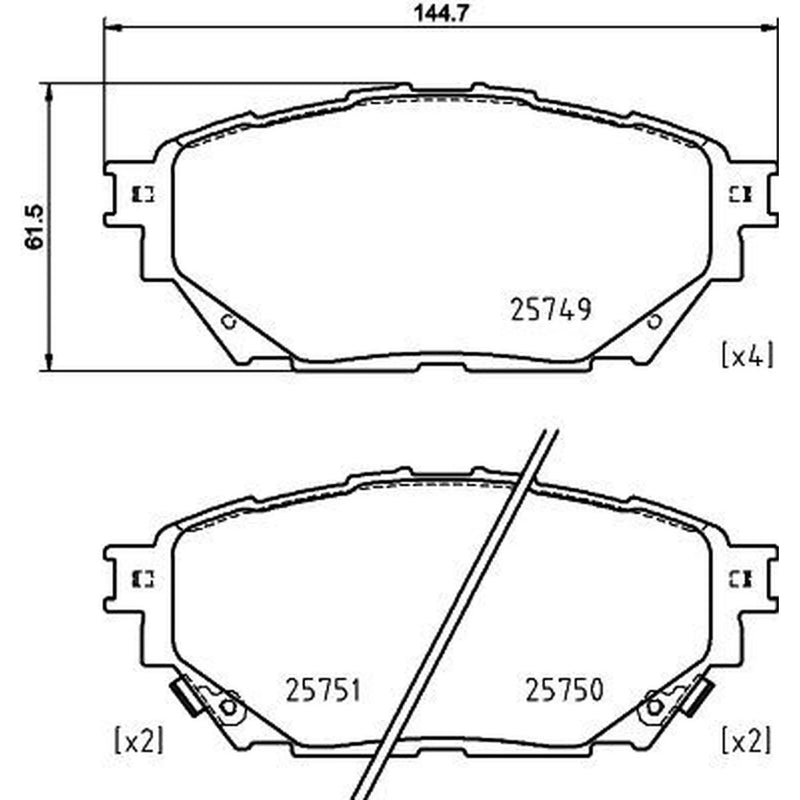 Mintex Rear Brake Pad Set MDB4047