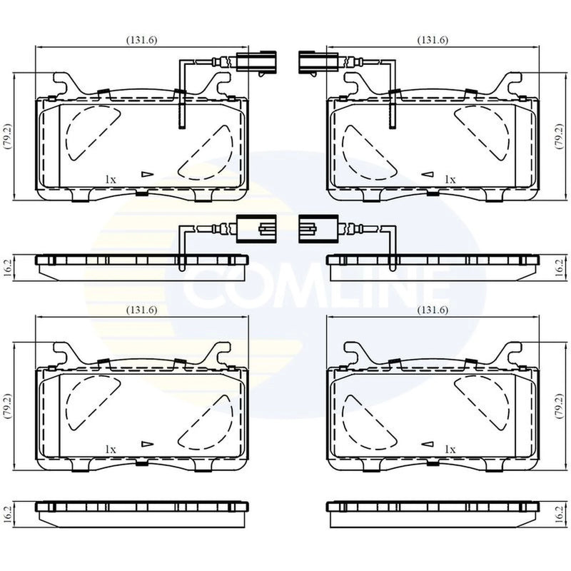 Comline 4 x Front Brake Pad Set CBP12461