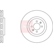 Apec 2 x Vented Front Brake Discs DSK2973
