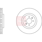 Apec 2 x Vented Front Brake Discs DSK2973