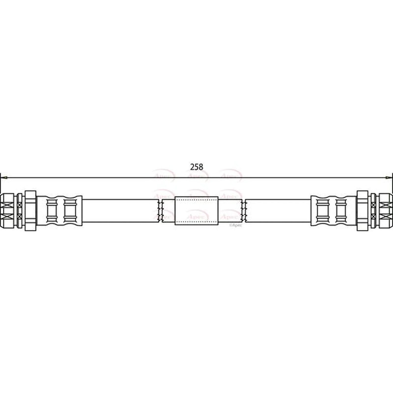 Apec Brake Hydraulic Hose Line HOS3758