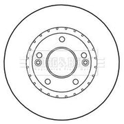 Borg & Beck 2 x Vented Front Brake Discs BBD5278