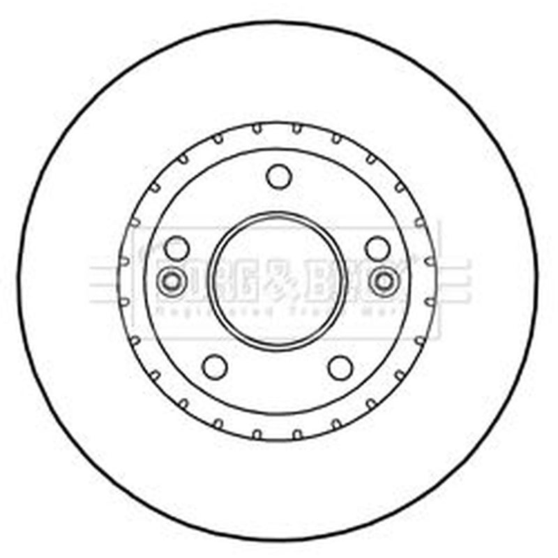 Borg & Beck 2 x Vented Front Brake Discs BBD5278