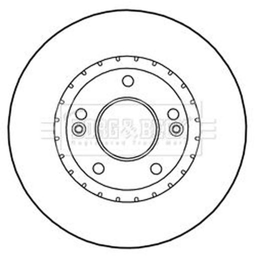 Borg & Beck 2 x Vented Front Brake Discs BBD5278