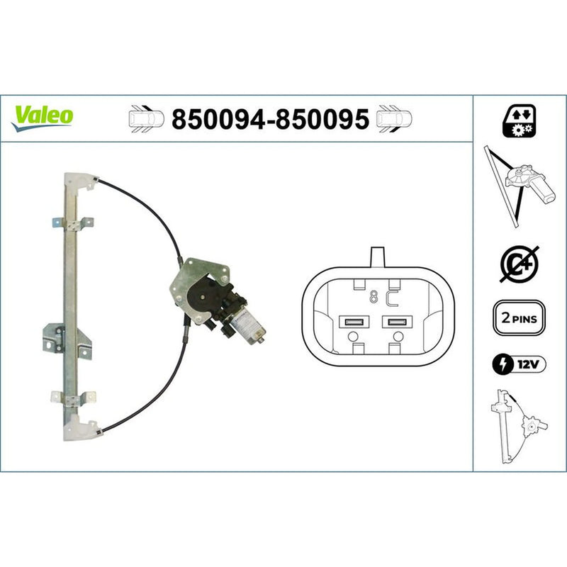 Valeo Electric Window Regulator Lifter Left Front 850094