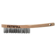 Faithfull Heavy-Duty Scratch Brush, Three Row - FAI6803F