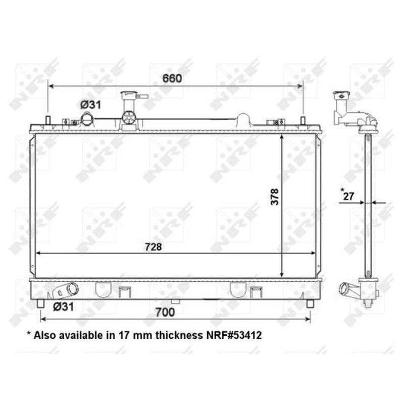 NRF Engine Radiator 56063